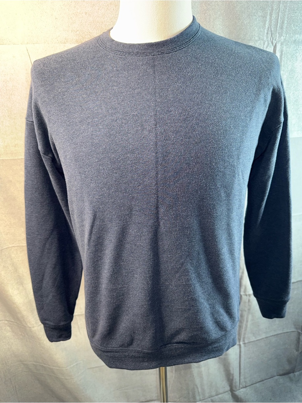 1583-Athena Men's Crewneck Sweater - Navy Blue